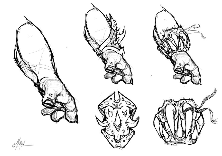 Bracers and shoulders pads study