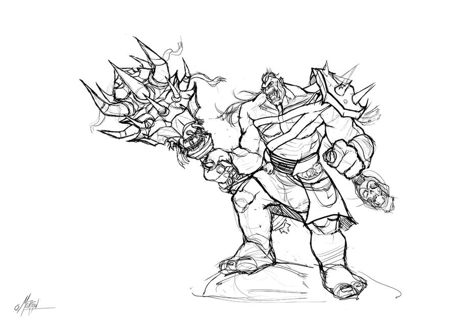 Orc with arm study