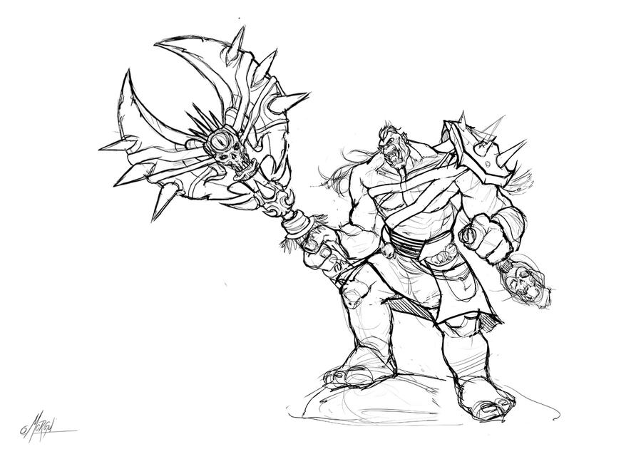 Orc with arm study